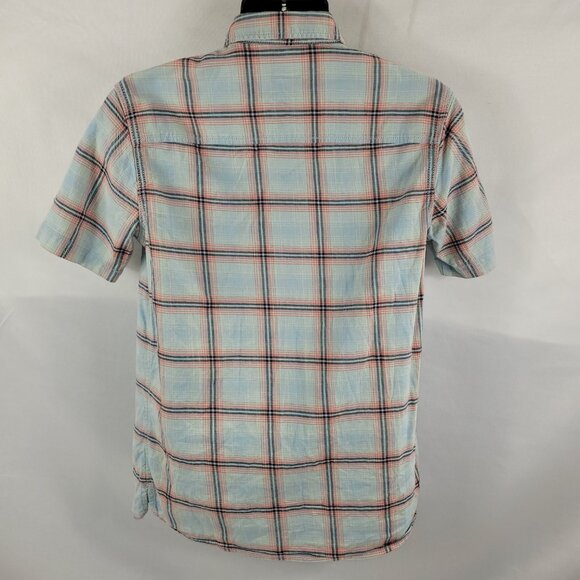Lee Vintage Plaid Short Sleeve Button-Up Casual Shirt Mens size Medium - Picture 2 of 3